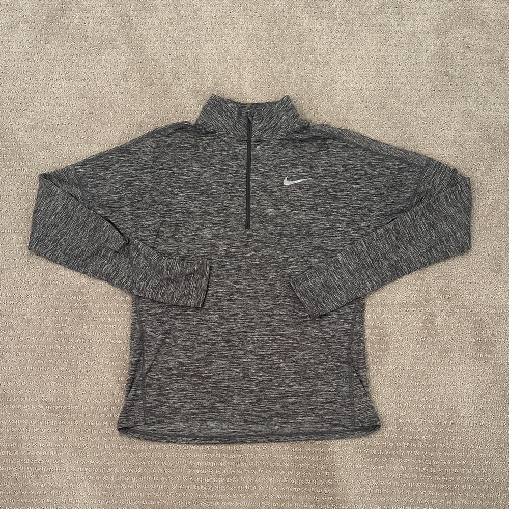Nike Women’s Dri-FIT Half Zip Pullover – Gray Heather – Size Small